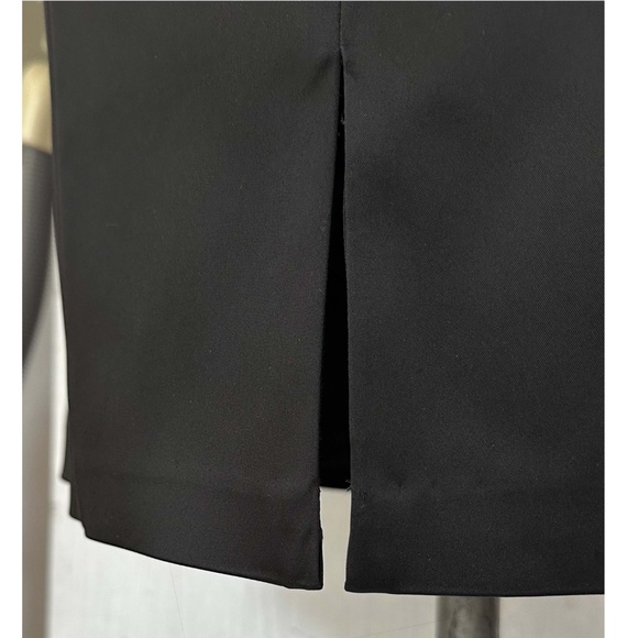 Kay Unger SZ 10 Black Satin Portrait Shawl Collar Half Sleeve Cocktail Dress EUC - Picture 7 of 9